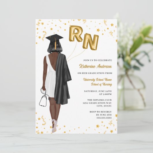 Uitnodiging tot verpleging van een studiecyclus (Staand voorkant)