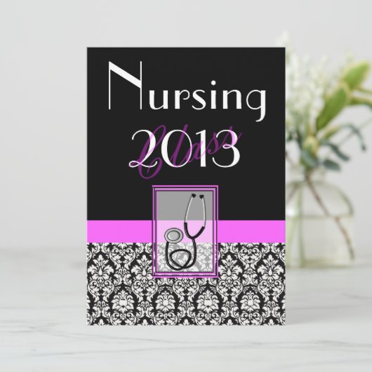 Uitnodiging tot verstuiving verpleegkundig Afstude (Staand voorkant)