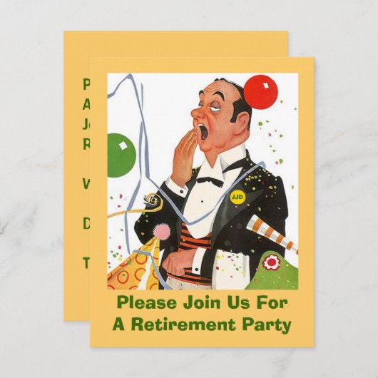 Uitnodiging tot vervroegde uittreding met fun Retr (Voorkant / Achterkant)