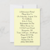 Uitnodiging tot vervroegde uittreding met fun Retr (Achterkant)