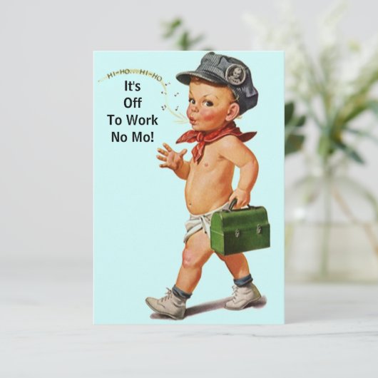 Uitnodiging tot vervroegde uittreding met fun Retr (Staand voorkant)