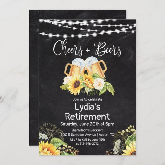 Uitnodiging tot vervroegde uittreding van kaas en  (Voorkant / Achterkant)