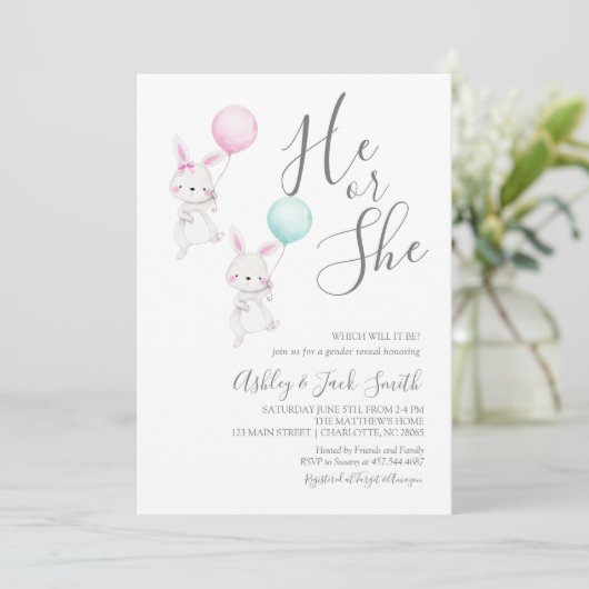 Uitnodiging tot vervroeging van genderonderzoek (Staand voorkant)