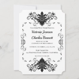  uitnodiging tot Victoriaans bruiloft