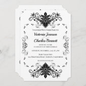 uitnodiging tot Victoriaans bruiloft (Voorkant / Achterkant)