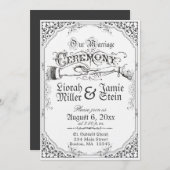 Uitnodiging tot Victoriaans ceremonie (Voorkant / Achterkant)