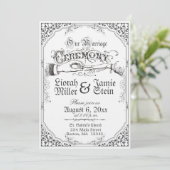 Uitnodiging tot Victoriaans ceremonie (Staand voorkant)