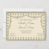  uitnodiging tot Victoriaans Cupid Heart Wedding (Achterkant)