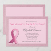 Uitnodiging tot viering van borstkanker (Voorkant / Achterkant)