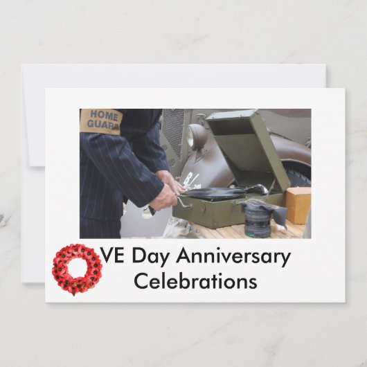 Uitnodiging tot viering van VE Day (Voorkant)