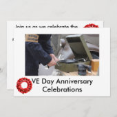 Uitnodiging tot viering van VE Day (Voorkant / Achterkant)