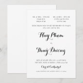 Uitnodiging tot Vietnamese weddenschappen (Voorkant / Achterkant)