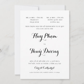 Uitnodiging tot Vietnamese weddenschappen