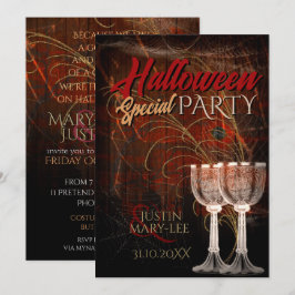Uitnodiging tot Vintage Charm-partij Rustic Hallow