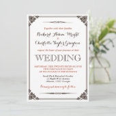 Uitnodiging tot Vintage en Rustic Wedding (Staand voorkant)