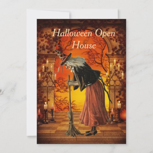 Uitnodiging tot Vintage-heks-partij (Voorkant)