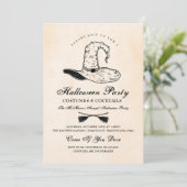 Uitnodiging tot Vintage-heks-partij (Staand voorkant)