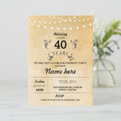 Uitnodiging tot Vintage in ruste in ruste (Staand voorkant)