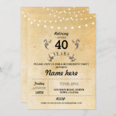 Uitnodiging tot Vintage in ruste in ruste (Voorkant / Achterkant)