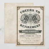 Uitnodiging tot Vintage Kaas en bier (Voorkant / Achterkant)