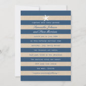 Uitnodiging tot Vintage Ocean Stripes Wedding (Voorkant)