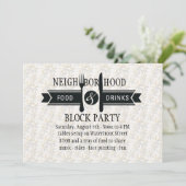 Uitnodiging tot voedsel en Drink (Staand voorkant)