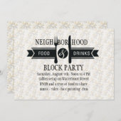 Uitnodiging tot voedsel en Drink (Voorkant / Achterkant)