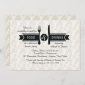 Uitnodiging tot voedsel en Drink (Voorkant / Achterkant)