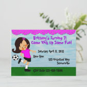 Uitnodiging tot voetbalfeest (Staand voorkant)