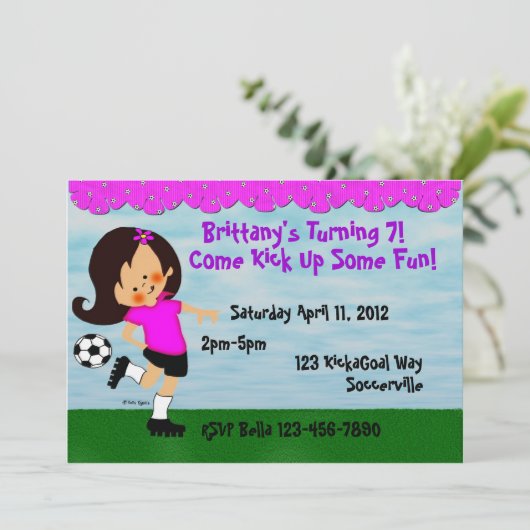 Uitnodiging tot voetbalfeest (Staand voorkant)