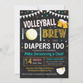 Uitnodiging tot volleybal en Baby shower beer (Voorkant)