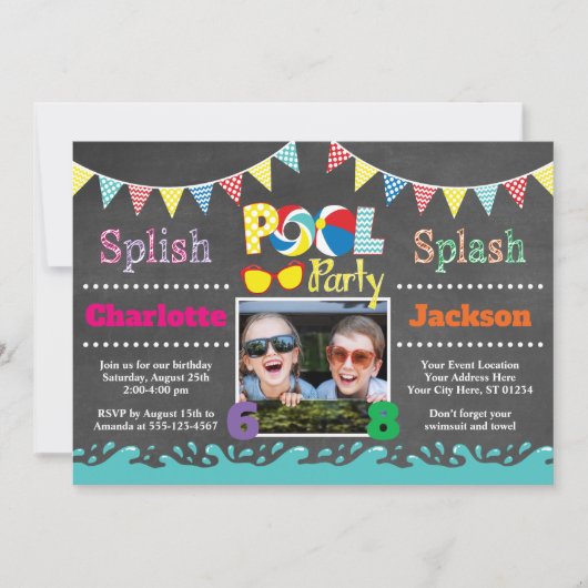 uitnodiging tot vrijdag | Gezamenlijke verjaardag (Voorkant)