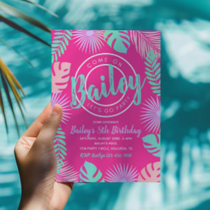 uitnodiging tot vrijdag Pool Party