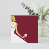 Uitnodiging tot vrijgezellenfeest van Bourgogne (Staand voorkant)