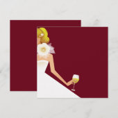 Uitnodiging tot vrijgezellenfeest van Bourgogne (Voorkant / Achterkant)