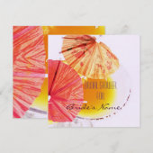 Uitnodiging tot vrijgezellenfeest van cocktailglas (Voorkant / Achterkant)