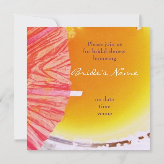 Uitnodiging tot vrijgezellenfeest van cocktailglas (Achterkant)