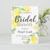 Uitnodiging tot vrijgezellenfeest voor de citroenb (Staand voorkant)