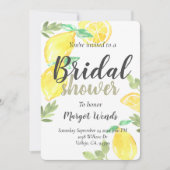 Uitnodiging tot vrijgezellenfeest voor de citroenb (Voorkant)