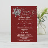 Uitnodiging tot Vrijgezellenfeest voor rode en zil (Staand voorkant)