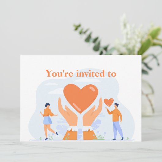 Uitnodiging tot vrijwilligerserkenning (Staand voorkant)