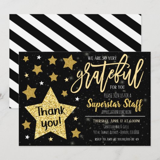 Uitnodiging tot waardering bewerkbaar (Voorkant / Achterkant)