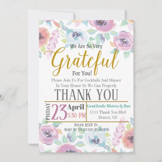 Uitnodiging tot waardering, dankbaar voor (Voorkant)