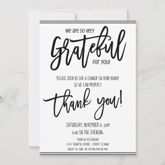 Uitnodiging tot waardering van feestdag (Voorkant)