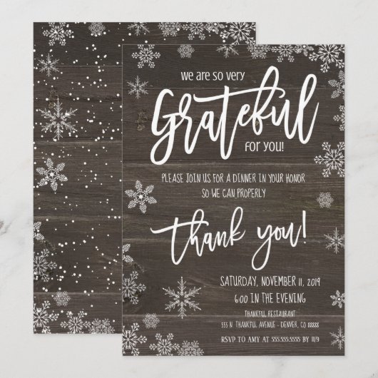 Uitnodiging tot waardering voor feestdag, Corporat (Voorkant / Achterkant)