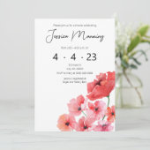 Uitnodiging tot waterverf met blauw-schoeisel (Staand voorkant)