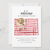 Uitnodiging tot waterverf Picnic Birthday (Voorkant)