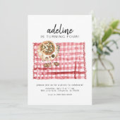 Uitnodiging tot waterverf Picnic Birthday (Staand voorkant)