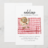 Uitnodiging tot waterverf Picnic Birthday (Voorkant / Achterkant)