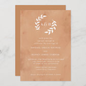 Uitnodiging tot Waterverf Rustic Wedding (Voorkant / Achterkant)